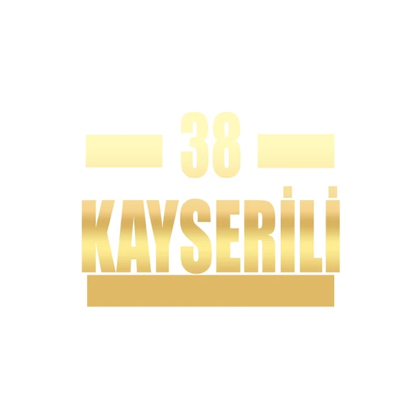 38 Kayserli Araba Sticker 17x17 Cm Gold ürün görseli 1