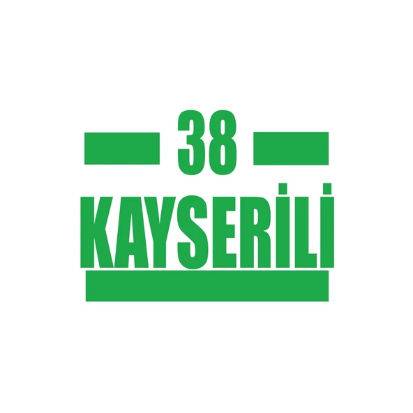 38 Kayserli Araba Sticker 17x17 Cm Yeşil ürün görseli 1