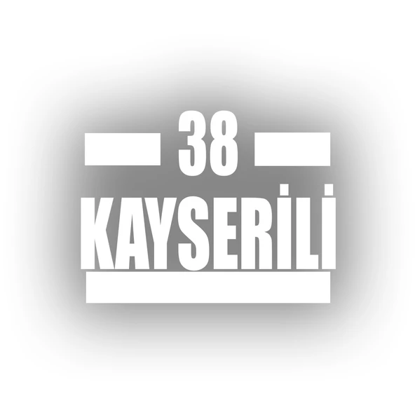 38 Kayserli Araba Sticker 17x17 Cm Beyaz ürün görseli 1