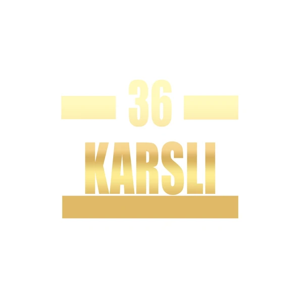 36 Karslı Araba Sticker 17x17 Cm Gold ürün görseli 1