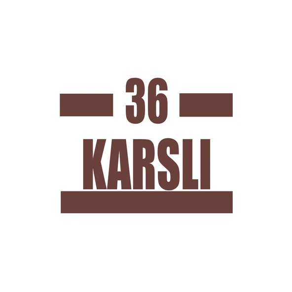 36 Karslı Araba Sticker 17x17 Cm Kahverengi ürün görseli 1