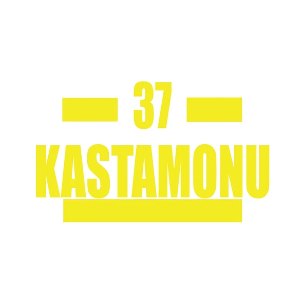 37 Kastamonu Araba Sticker 17x17 Cm Sarı ürün görseli 1