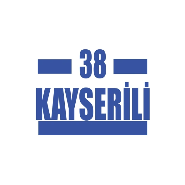 38 Kayserli Araba Sticker 17x17 Cm Mavi ürün görseli 1