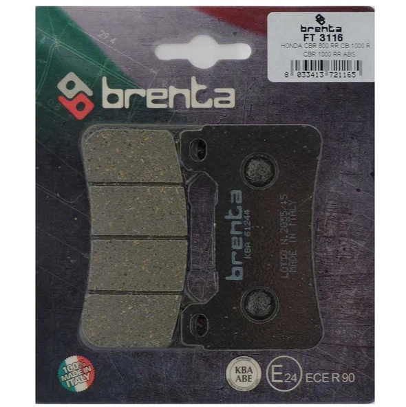 Honda CBR 600 RR 2005-2016 Ön Fren Balata  Brenta (made in italy) ürün görseli 1