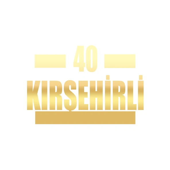 40 Kırşehirli Araba Sticker 17x17 Cm Gold ürün görseli 1