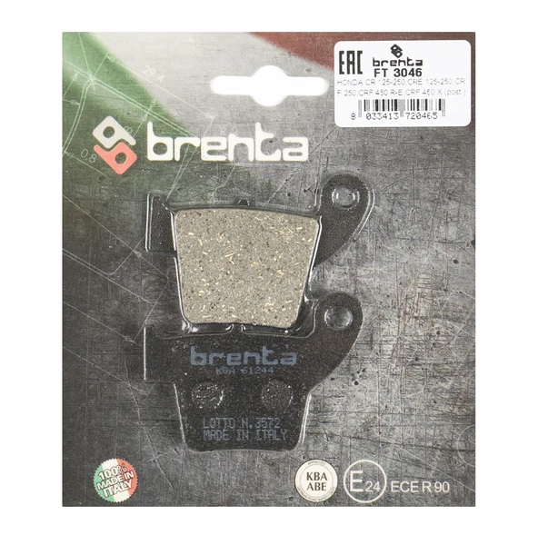 Yamaha TRICTY 125 arka Fren Balata  Brenta (made in italy) ürün görseli 1