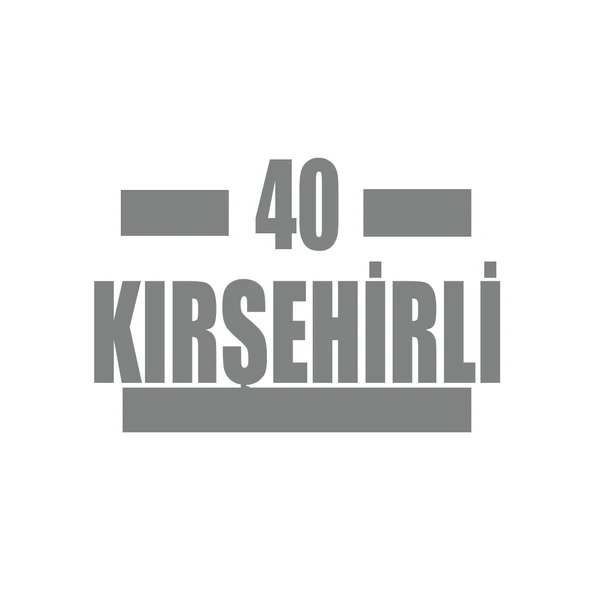 40 Kırşehirli Araba Sticker 17x17 Cm Gri ürün görseli 1