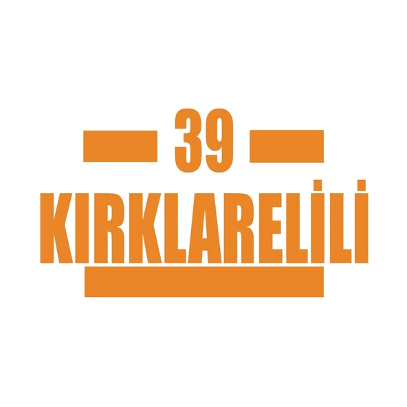 39 Kırklarelili Araba Sticker 17x17 Cm Turuncu ürün görseli 1