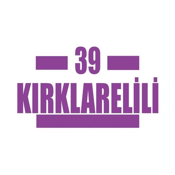 39 Kırklarelili Araba Sticker 17x17 Cm Mor ürün görseli 1