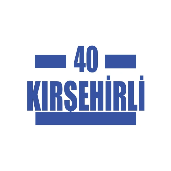 40 Kırşehirli Araba Sticker 17x17 Cm Mavi ürün görseli 1