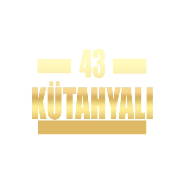 43 Kütahyalı Araba Sticker 17x17 Cm Gold ürün görseli 1