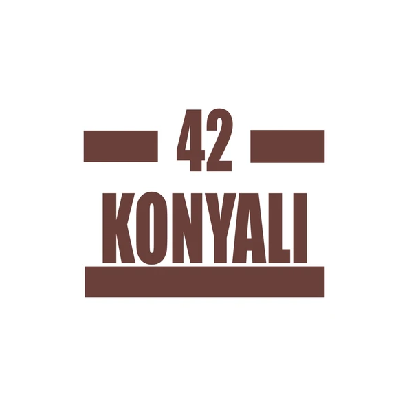 42 Konyalı Araba Sticker 17x17 Cm Kahverengi ürün görseli 1