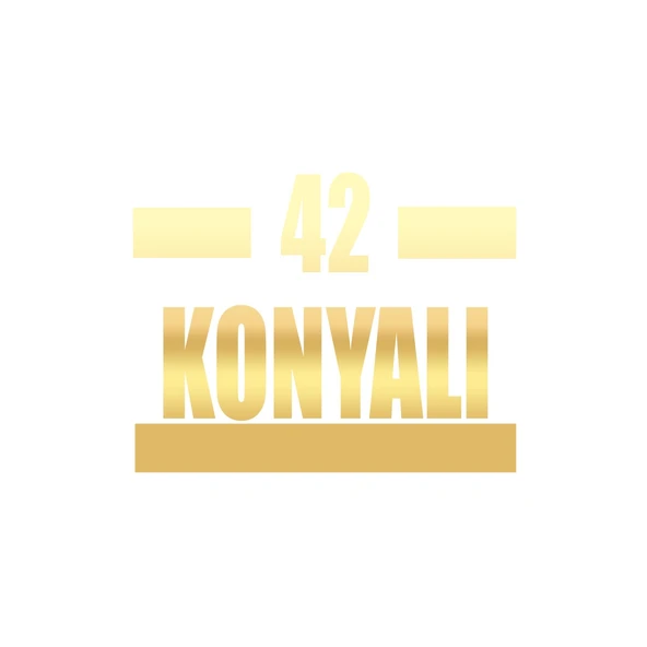 42 Konyalı Araba Sticker 17x17 Cm Gold ürün görseli 1
