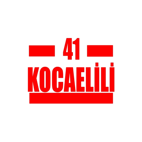 41 Kocaelili Araba Sticker 17x17 Cm Kırmızı ürün görseli 1