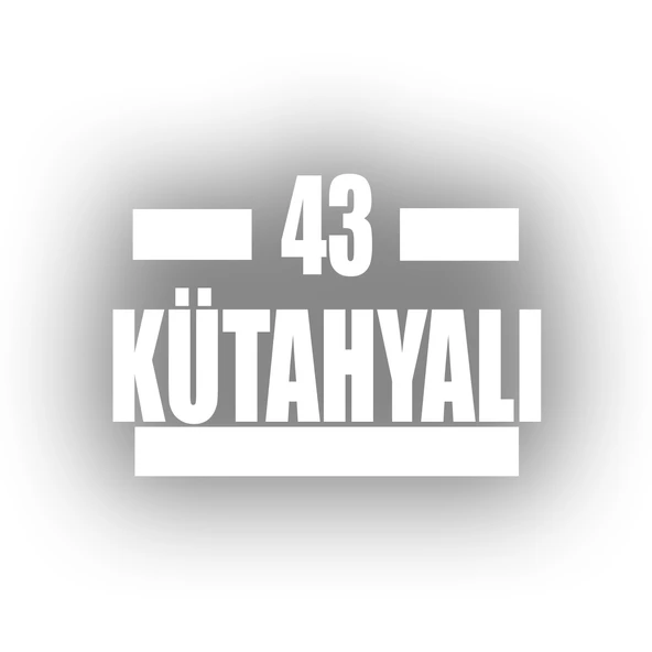 43 Kütahyalı Araba Sticker 17x17 Cm Beyaz ürün görseli 1