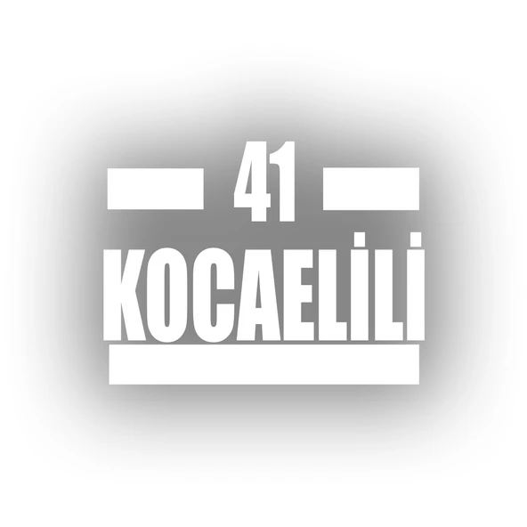 41 Kocaelili Araba Sticker 17x17 Cm Beyaz ürün görseli 1