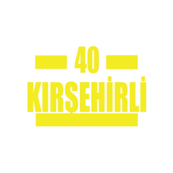 40 Kırşehirli Araba Sticker 17x17 Cm Sarı ürün görseli 1