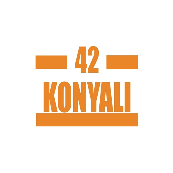 42 Konyalı Araba Sticker 17x17 Cm Turuncu ürün görseli 1
