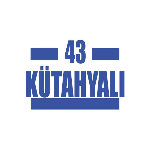 43 Kütahyalı Araba Sticker 17x17 Cm Mavi ürün görseli 1