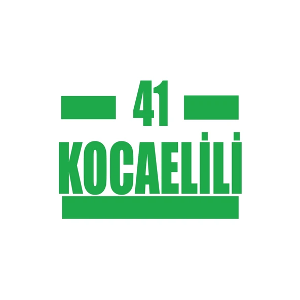 41 Kocaelili Araba Sticker 17x17 Cm Yeşil ürün görseli 1