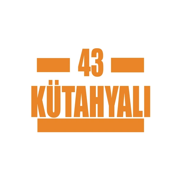 43 Kütahyalı Araba Sticker 17x17 Cm Turuncu ürün görseli 1