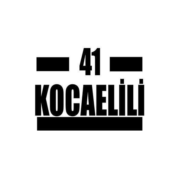 41 Kocaelili Araba Sticker 17x17 Cm Siyah ürün görseli 1