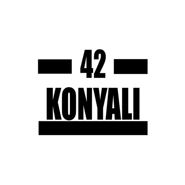 42 Konyalı Araba Sticker 17x17 Cm Siyah ürün görseli 1