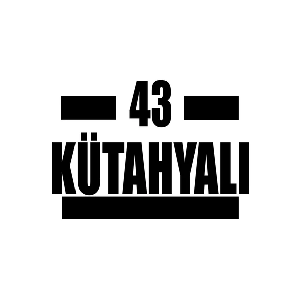 43 Kütahyalı Araba Sticker 17x17 Cm Siyah ürün görseli 1