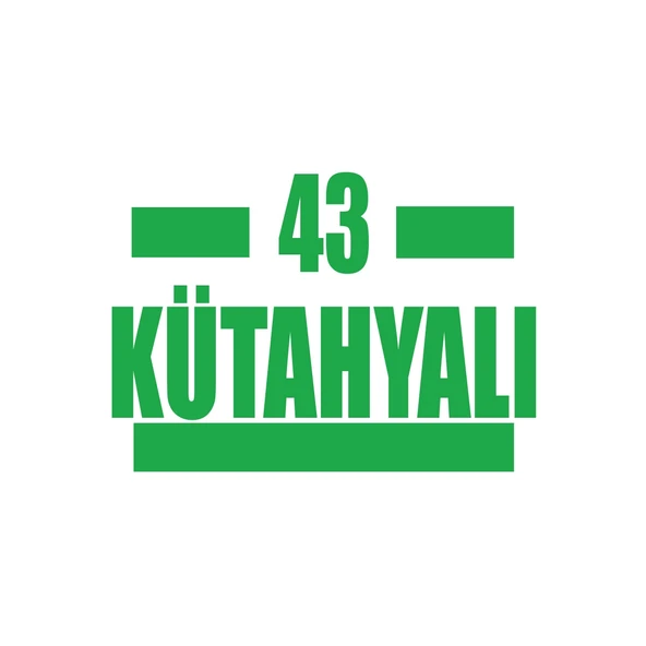 43 Kütahyalı Araba Sticker 17x17 Cm Yeşil ürün görseli 1