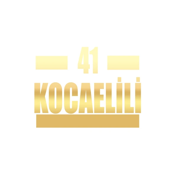 41 Kocaelili Araba Sticker 17x17 Cm Gold ürün görseli 1