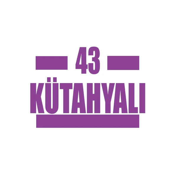 43 Kütahyalı Araba Sticker 17x17 Cm Mor ürün görseli 1