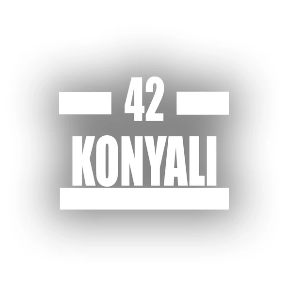42 Konyalı Araba Sticker 17x17 Cm Beyaz ürün görseli 1