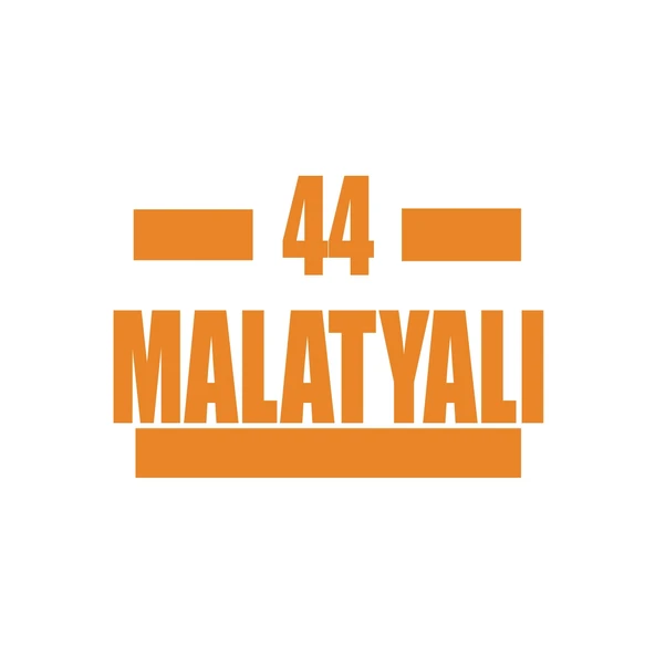 44 Malatyalı Araba Sticker 17x17 Cm Turuncu ürün görseli 1