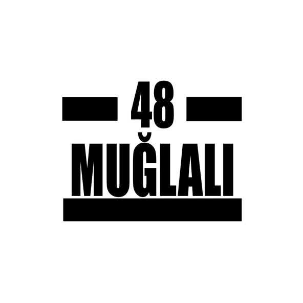 48 Muğlalı Araba Sticker 17x17 Cm Siyah ürün görseli 1