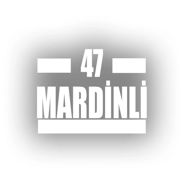 47 Mardinli Araba Sticker 17x17 Cm Beyaz ürün görseli 1