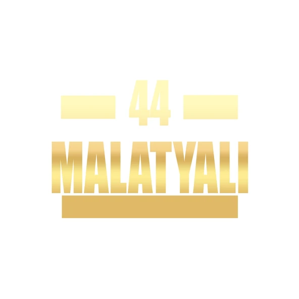 44 Malatyalı Araba Sticker 17x17 Cm Gold ürün görseli 1