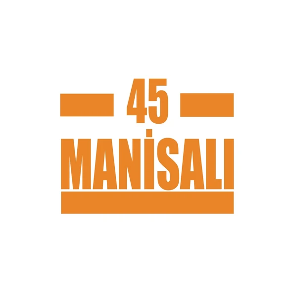 45 Manisalı Araba Sticker 17x17 Cm Turuncu ürün görseli 1