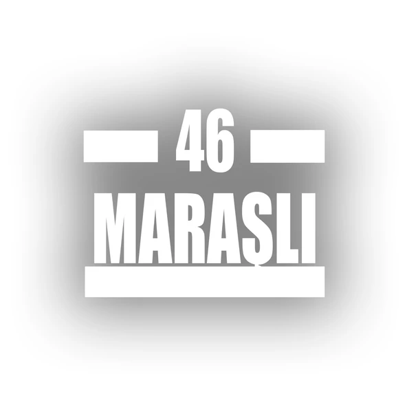 46 Maraşlı Araba Sticker 17x17 Cm Beyaz ürün görseli 1