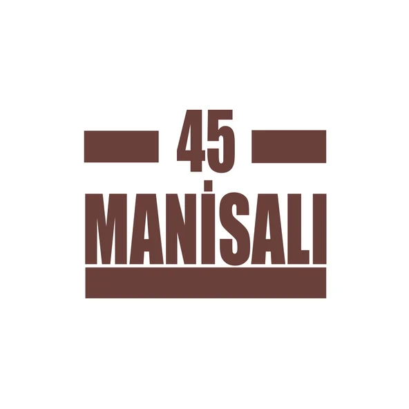 45 Manisalı Araba Sticker 17x17 Cm Kahverengi ürün görseli 1