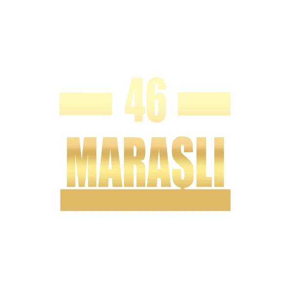 46 Maraşlı Araba Sticker 17x17 Cm Gold ürün görseli 1