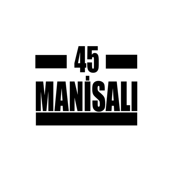 45 Manisalı Araba Sticker 17x17 Cm Siyah ürün görseli 1