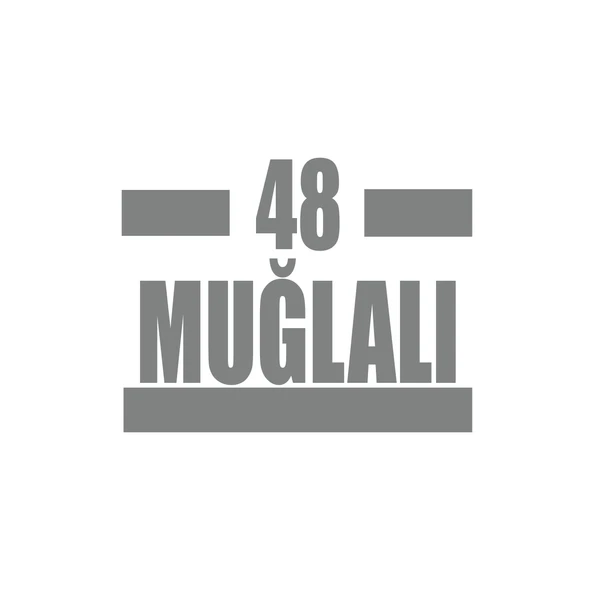 48 Muğlalı Araba Sticker 17x17 Cm Gri ürün görseli 1