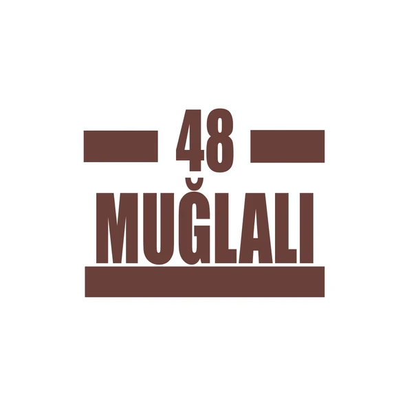 48 Muğlalı Araba Sticker 17x17 Cm Kahverengi ürün görseli 1