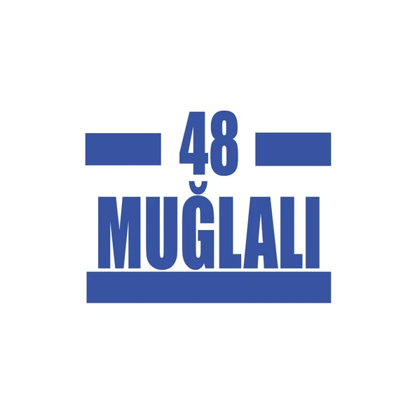 48 Muğlalı Araba Sticker 17x17 Cm Mavi ürün görseli 1