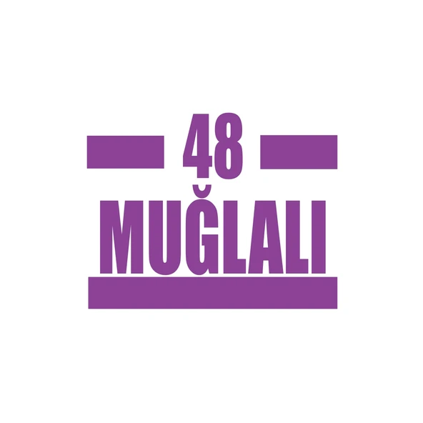 48 Muğlalı Araba Sticker 17x17 Cm Mor ürün görseli 1