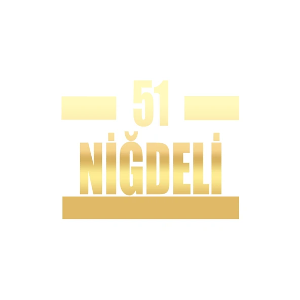 51 Niğdeli Araba Sticker 17x17 Cm Gold ürün görseli 1