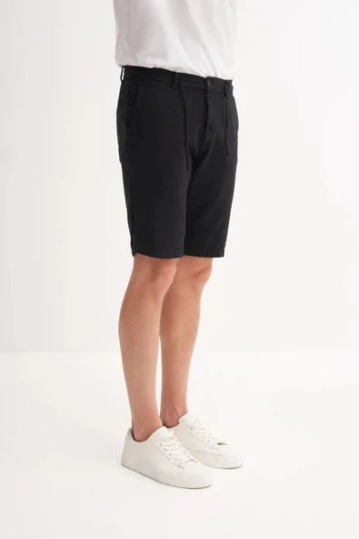 Cazador Slim Fit Dar Paça Keten Bermuda Şort 6108 ürün görseli 1
