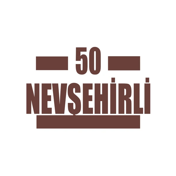 50 Nevşehirli Araba Sticker 17x17 Cm Kahverengi ürün görseli 1