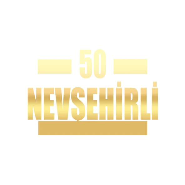 50 Nevşehirli Araba Sticker 17x17 Cm Gold ürün görseli 1
