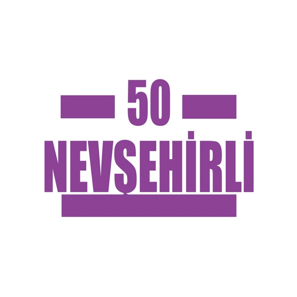 50 Nevşehirli Araba Sticker 17x17 Cm Mor ürün görseli 1
